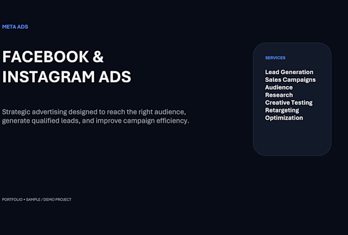 set up and optimize facebook and instagram ads campaigns
